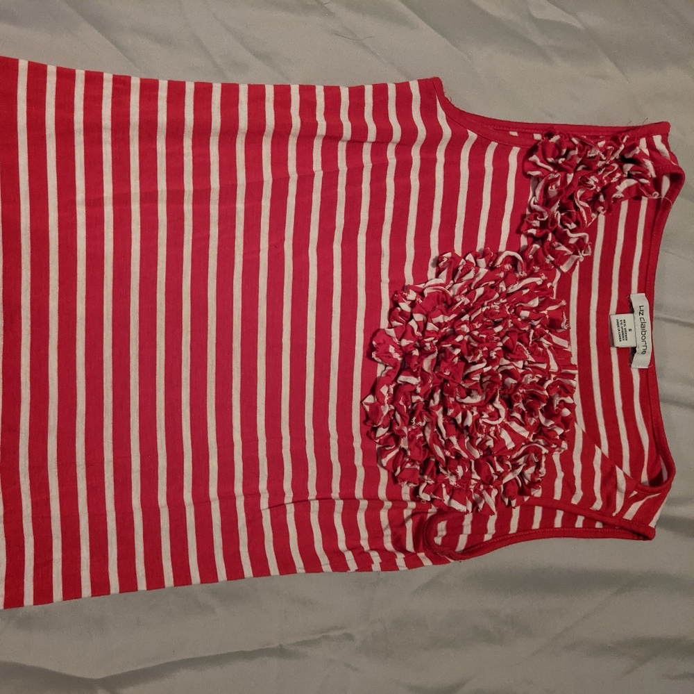 Red/white striped Liz claiborne size s tank top